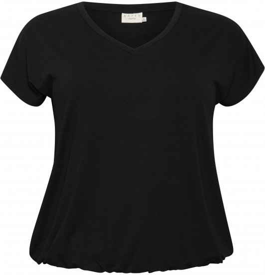 Kaffe Curve Jena V-Neck T-shirt Diepzwart - T-shirts - 