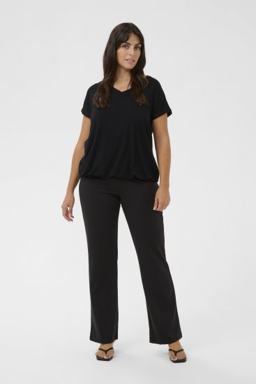 Kaffe Curve Jena V-Neck T-shirt Diepzwart - T-shirts - 