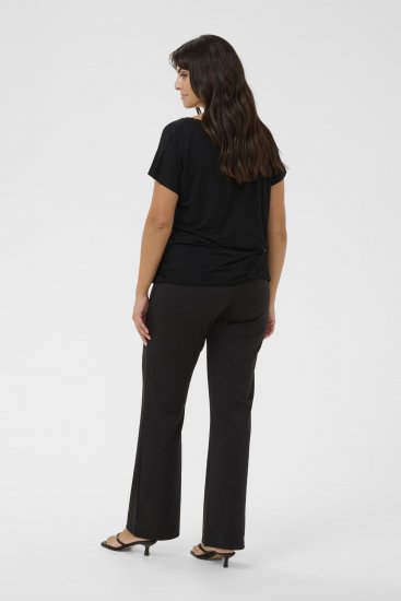 Kaffe Curve Jena V-Neck T-shirt Diepzwart - T-shirts - 