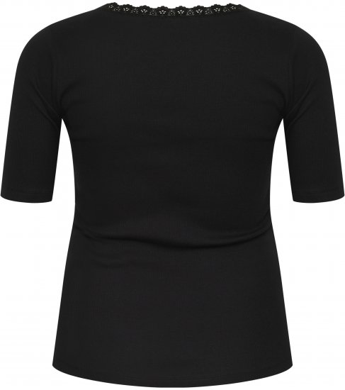Kaffe Curve Britt T-shirt Diepzwart - T-shirts - 