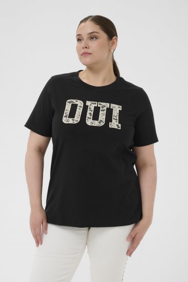 Kaffe Curve Lucie T-Shirt Black - T-shirts - 