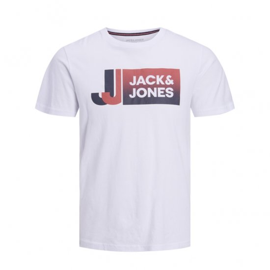 Jack & Jones Logan T-Shirt White - T-shirts - Grote Maten T-shirts Heren