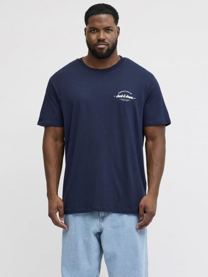 Jack & Jones Brandon T-Shirt Blue - T-shirts - Grote Maten T-shirts Heren