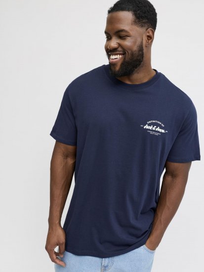 Jack & Jones Brandon T-Shirt Blue - T-shirts - Grote Maten T-shirts Heren