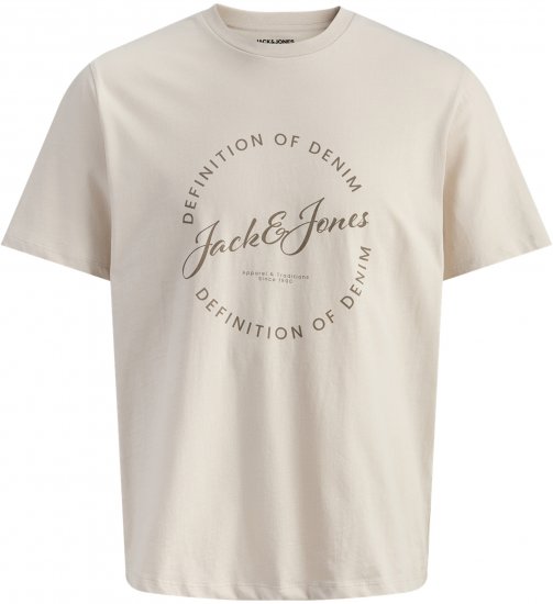 Jack & Jones Grayson T-shirt Beige - T-shirts - Grote Maten T-shirts Heren