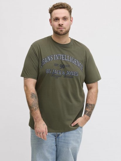 Jack & Jones Edenver T-Shirt Khaki - T-shirts - Grote Maten T-shirts Heren