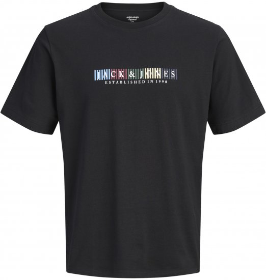 Jack & Jones Nantucket Branding T-Shirt Zwart - T-shirts - Grote Maten T-shirts Heren