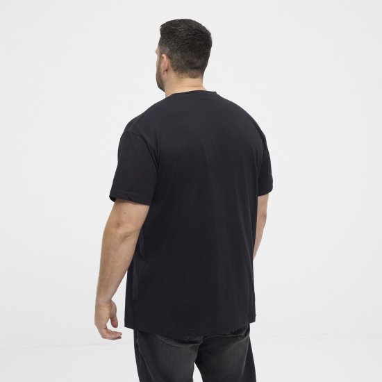 North Latitude 53333 Grid Printed T-Shirt Black - T-shirts - Grote Maten T-shirts Heren