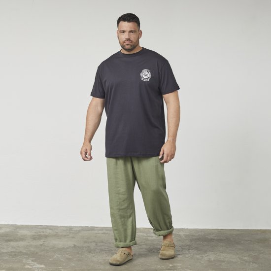 North Latitude 61122 T-Shirt Met Print Zwart - T-shirts - Grote Maten T-shirts Heren