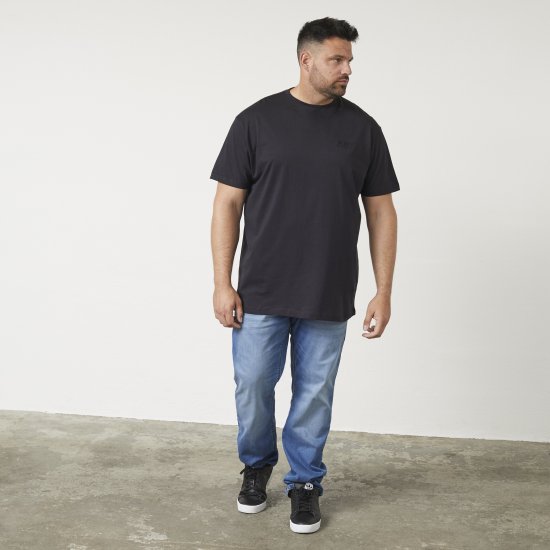 North Latitude 61165 T-Shirt Met Rugprint Zwart - T-shirts - Grote Maten T-shirts Heren