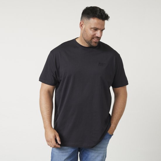 North Latitude 61165 T-Shirt Met Rugprint Zwart - T-shirts - Grote Maten T-shirts Heren