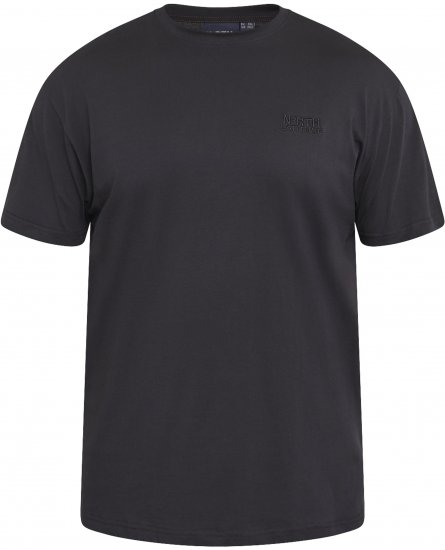 North Latitude 61165 T-Shirt Met Rugprint Zwart - T-shirts - Grote Maten T-shirts Heren