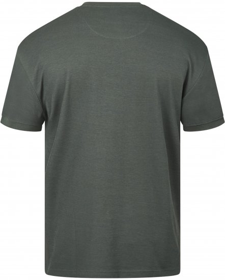 North Latitude 61324 T-Shirt Met Structuur Donker Stofgroen - T-shirts - Grote Maten T-shirts Heren