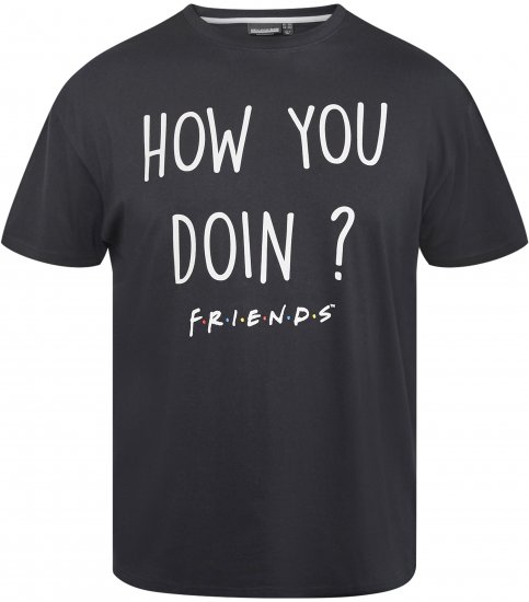 North Latitude 61353 FRIENDS T-Shirt Zwart - T-shirts - Grote Maten T-shirts Heren