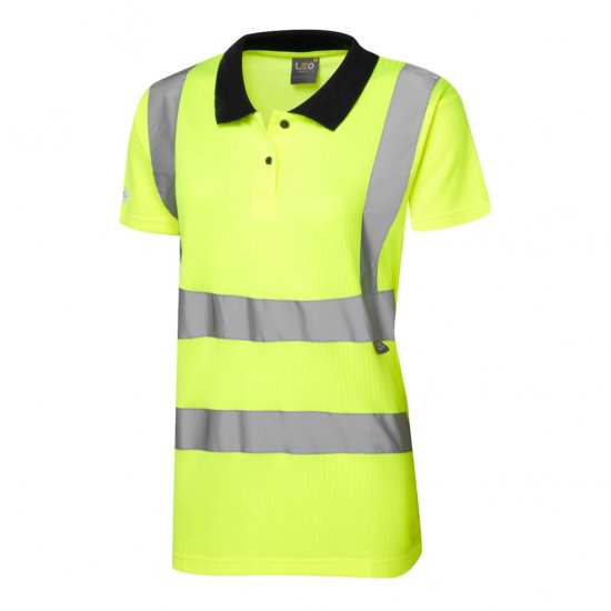 Leo Lana EcoViz Comfort Women's Polo Shirt Yellow - Werkkleding - 
