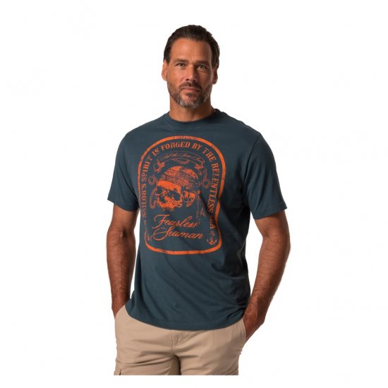 JP1880 T-Shirt Fearless Seaman Blue - T-shirts - Grote Maten T-shirts Heren