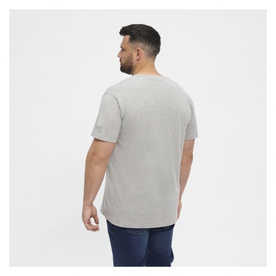 North Latitude T-Shirt O-Neck Grey Melange - T-shirts - Grote Maten T-shirts Heren