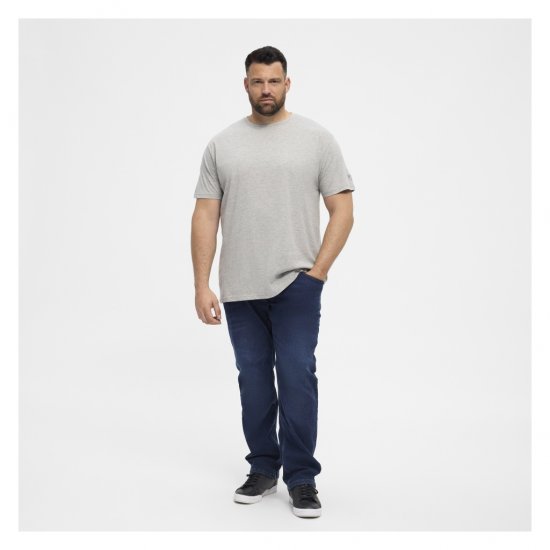 North Latitude T-Shirt O-Neck Grey Melange - T-shirts - Grote Maten T-shirts Heren