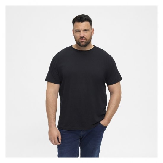 North Latitude T-Shirt O-Neck Black - T-shirts - Grote Maten T-shirts Heren