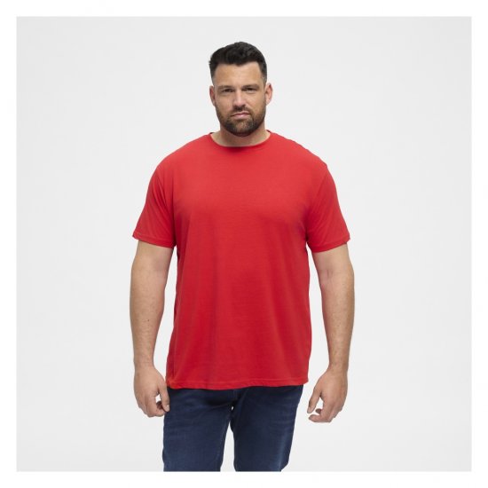 North Latitude T-Shirt O-Neck Red - T-shirts - Grote Maten T-shirts Heren