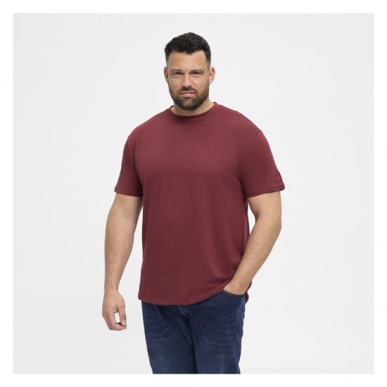 North Latitude T-Shirt O-Neck Bordeaux - T-shirts - Grote Maten T-shirts Heren