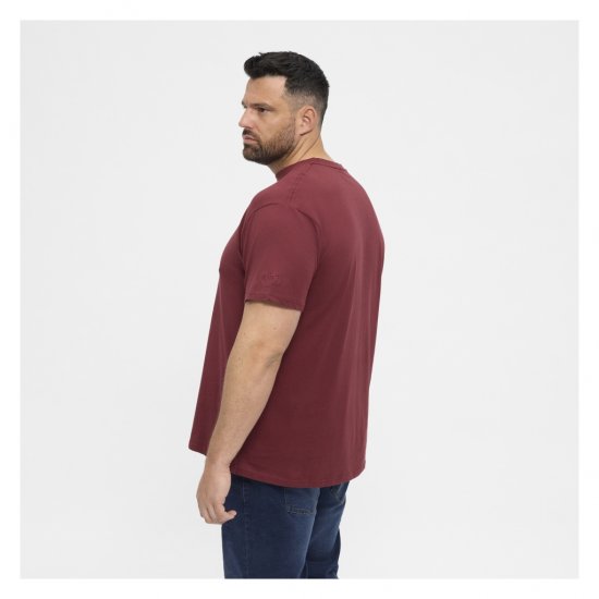 North Latitude T-Shirt O-Neck Bordeaux - T-shirts - Grote Maten T-shirts Heren