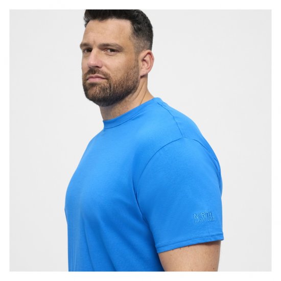North Latitude T-Shirt O-Neck Cobolt Blue - T-shirts - Grote Maten T-shirts Heren
