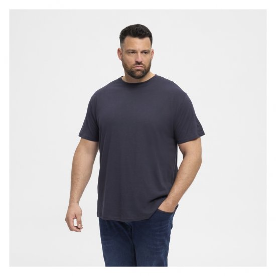 North Latitude T-Shirt O-Neck Navy Blue - T-shirts - Grote Maten T-shirts Heren