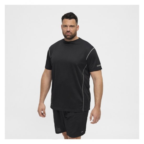 North Latitude Sport Tech T-Shirt Black - T-shirts - Grote Maten T-shirts Heren