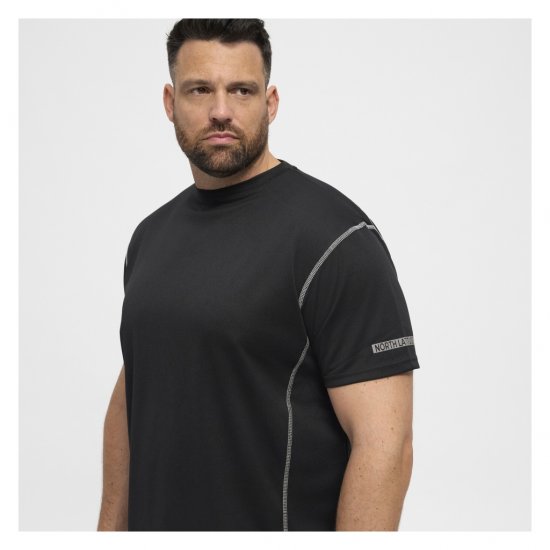 North Latitude Sport Tech T-Shirt Black - T-shirts - Grote Maten T-shirts Heren