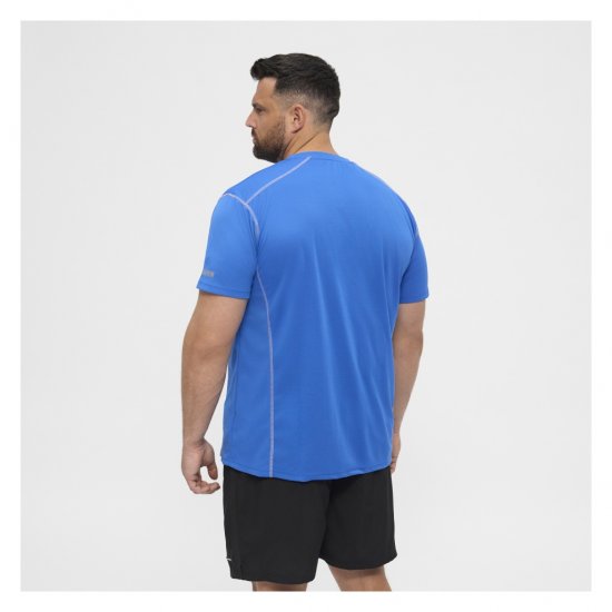 North Latitude Sport Tech T-Shirt Cobolt Blue - T-shirts - Grote Maten T-shirts Heren