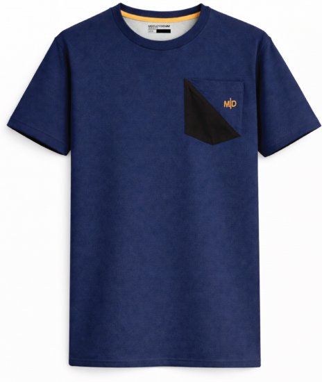 Motley Denim Milan T-shirt Donker indigo - T-shirts - Grote Maten T-shirts Heren
