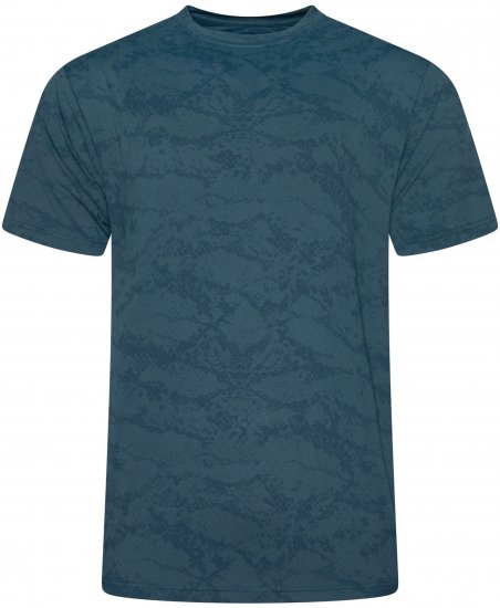 Kam Jeans AP013 Technical T-Shirt Blue - T-shirts met opdruk - T-shirts met opdruk grote maten