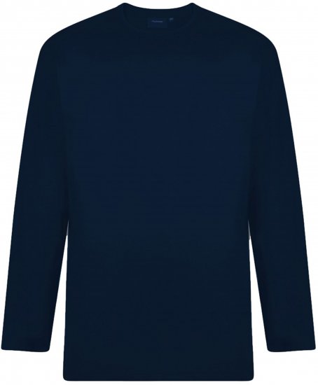 Espionage T015LS Plain Long Sleeve T-Shirt Navy - T-shirts met lange mouwen - T-shirts met lange mouwen