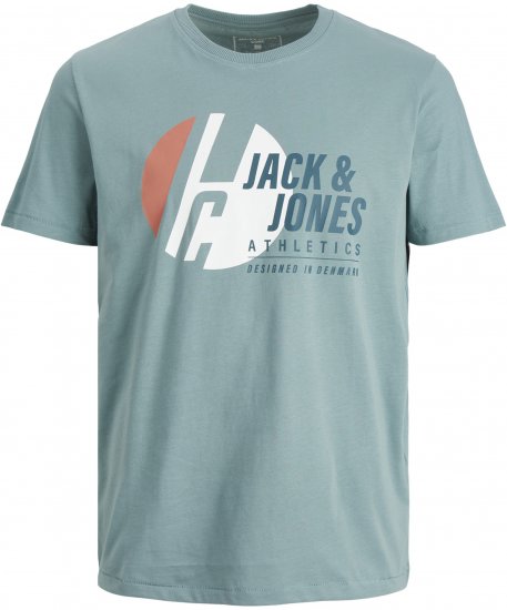 Jack & Jones Spring Logo T-Shirt Cyan - T-shirts - Grote Maten T-shirts Heren