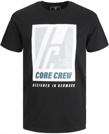 Jack & Jones Spring Logo T-Shirt Black - T-shirts - Grote Maten T-shirts Heren