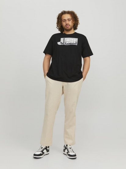 Jack & Jones Logan T-Shirt Black - T-shirts - Grote Maten T-shirts Heren