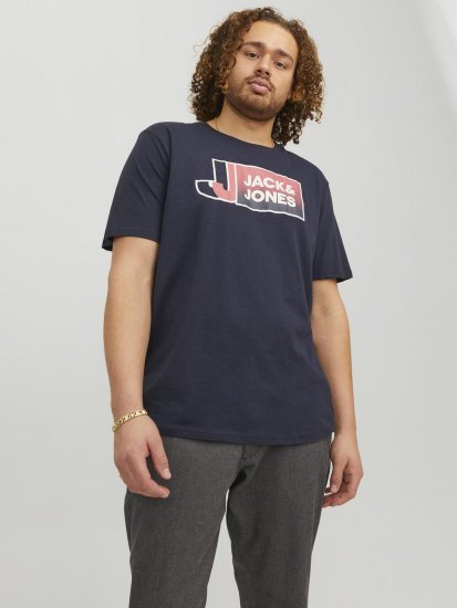 Jack & Jones Logan T-Shirt Navy - T-shirts - Grote Maten T-shirts Heren