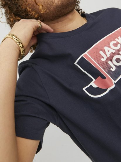 Jack & Jones Logan T-Shirt Navy - T-shirts - Grote Maten T-shirts Heren