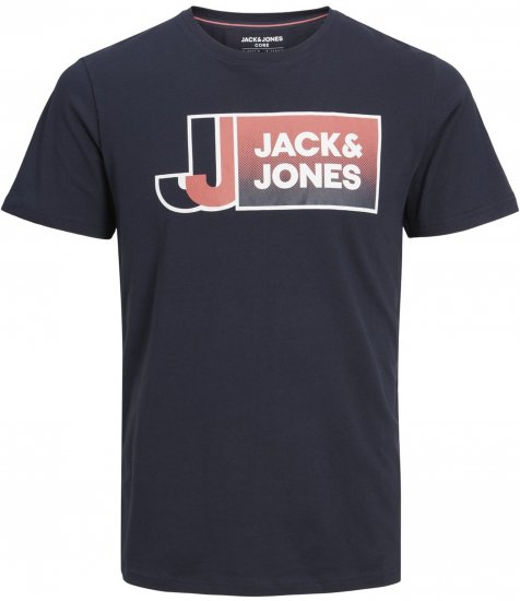 Jack & Jones Logan T-Shirt Navy - T-shirts - Grote Maten T-shirts Heren