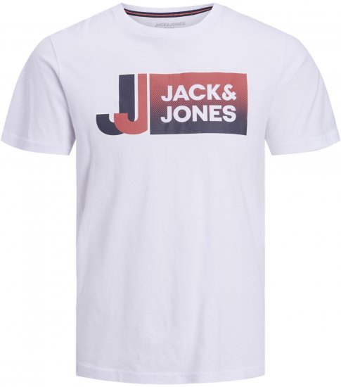 Jack & Jones Logan T-Shirt White - T-shirts - Grote Maten T-shirts Heren