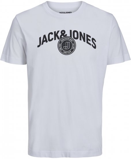 Jack & Jones Ounce Logo T-Shirt White - T-shirts - Grote Maten T-shirts Heren