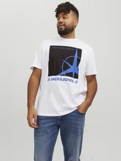 Jack & Jones Conrad T-Shirt White - T-shirts - Grote Maten T-shirts Heren