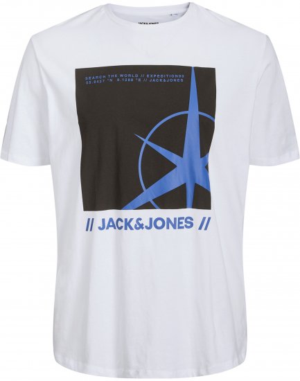 Jack & Jones Conrad T-Shirt White - T-shirts - Grote Maten T-shirts Heren