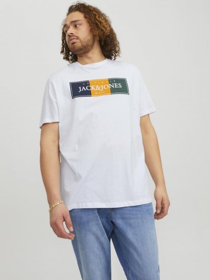 Jack & Jones Codyy T-Shirt White - T-shirts - Grote Maten T-shirts Heren