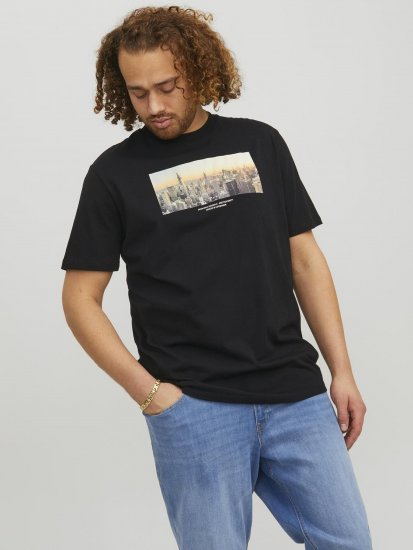 Jack & Jones Copenhagen Photo T-Shirt Black - T-shirts - Grote Maten T-shirts Heren