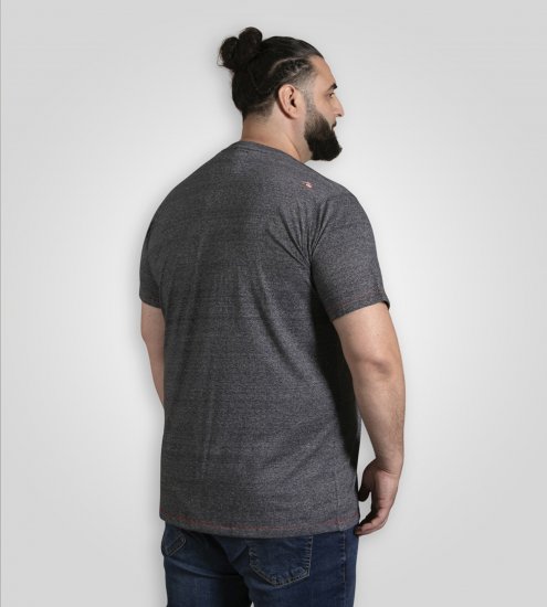 D555 Coalville T-Shirt Skulls with Colored Drips Navy Twist - T-shirts - Grote Maten T-shirts Heren