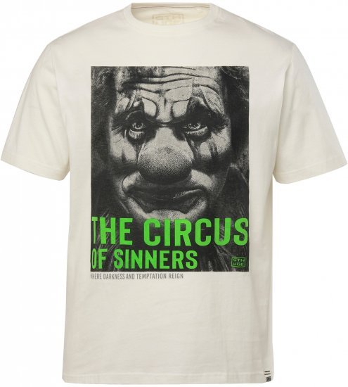 STHUGE T-Shirt Circus Of Sinners White - T-shirts - Grote Maten T-shirts Heren