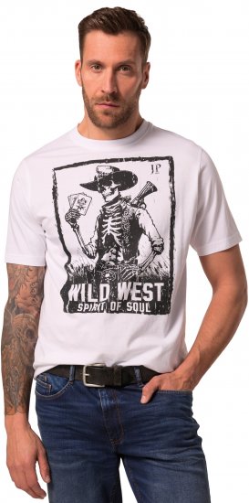 JP1880 T-Shirt 2-Pack Wild West Black And White - T-shirts - Grote Maten T-shirts Heren
