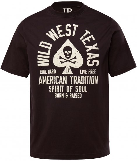 JP1880 T-Shirt 2-Pack Wild West Black And White - T-shirts - Grote Maten T-shirts Heren